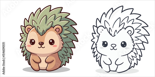 cute animal image for coloring, suitable for kids