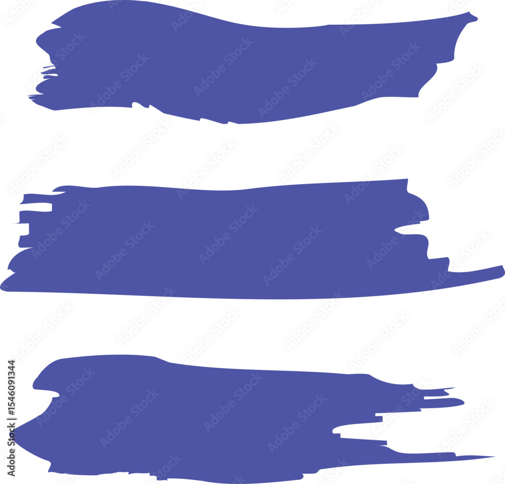 Fototapeta premium sets of blue brushes 