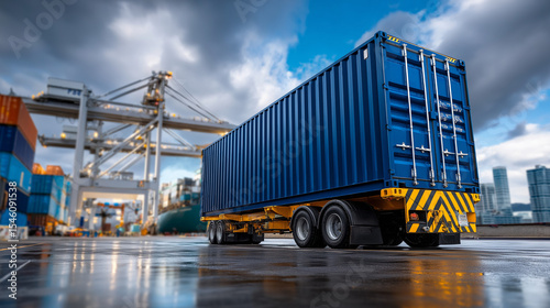 Cargo container inspection by customs agents for security purposes