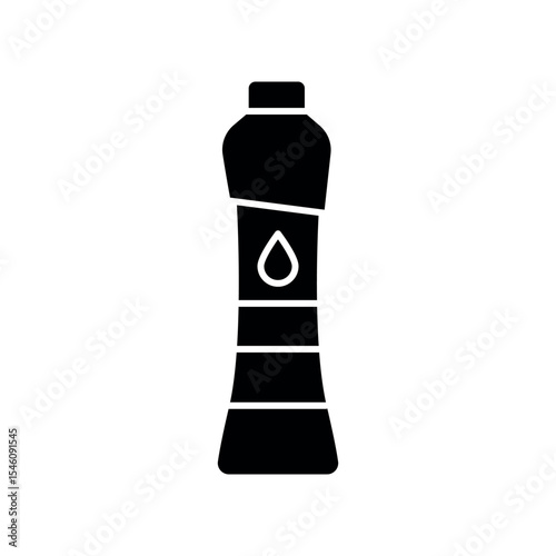 intelligent water balance tracker black flat icon for digital and print projects.