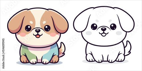 cute animal image for coloring, suitable for kids