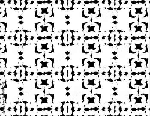 Monochrome Inkblot Geometric Pattern