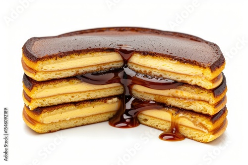Pixel Perfect Image of Delicious Pan Cake Isolated on White Background