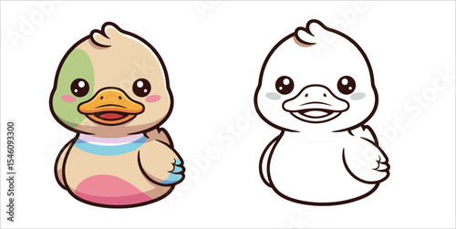 cute animal image for coloring, suitable for kids