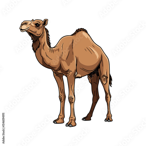 camel vector illustration on white background