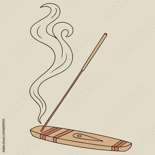 vector illustration of a Incense Stick