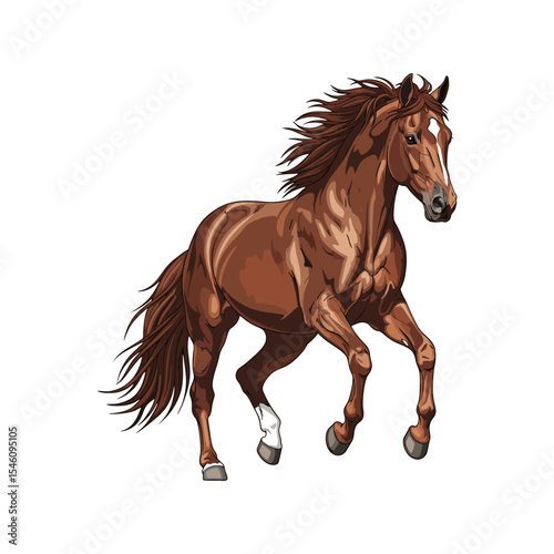 vector illustration of a horse on a white background