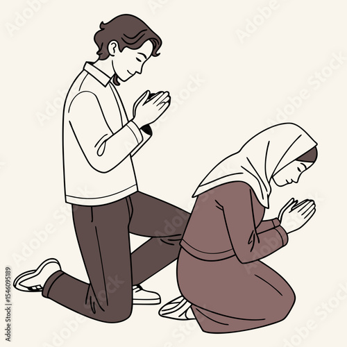 men and women prayer