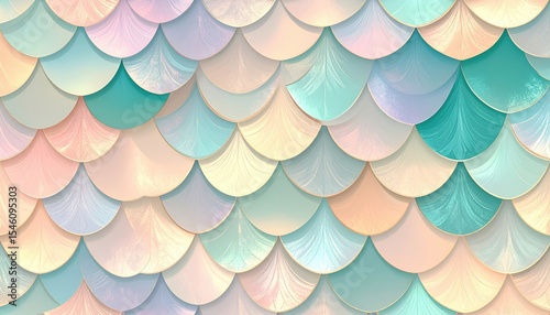Pastel Mermaid Scales Background Pattern