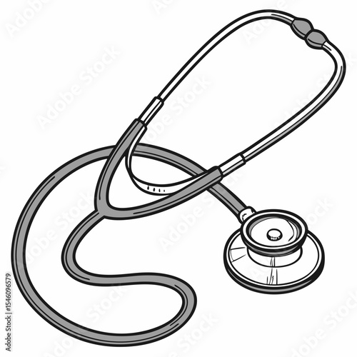 stethoscope on white background