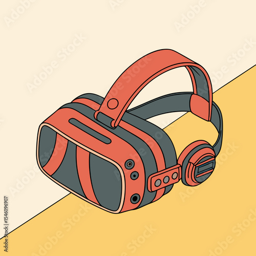 vector illustration of a digital colorfull vision pro