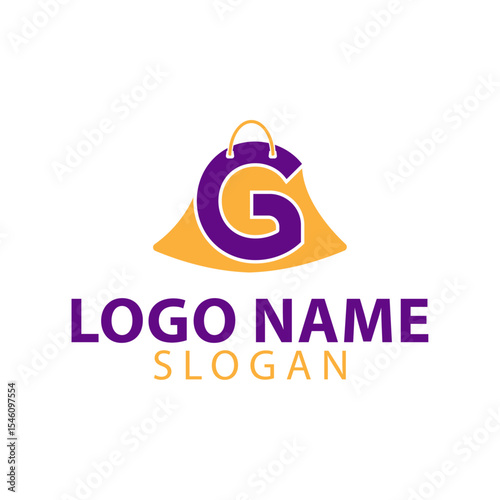 Letter G e-commerce logo design, G online shop logo, letter G bag shopping unique design, G-LETTER LOGO IDENTITY DESIGN FOR USE SHOP CART, Shopping bag logo