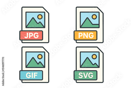 A set of icons representing different file formats is available, including images and pictures