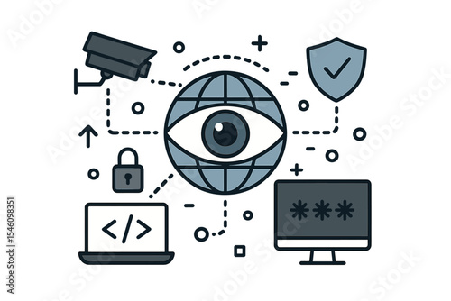 The concept of big brother electronic eye encompasses technologies for global surveillance and securing computer systems and networks