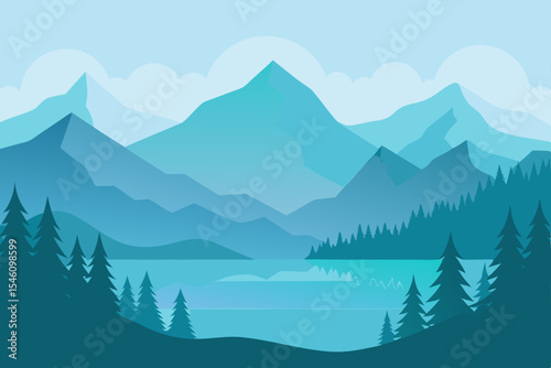 Serene Mountain Lake A Breathtaking Vista of Nature's Serenity
