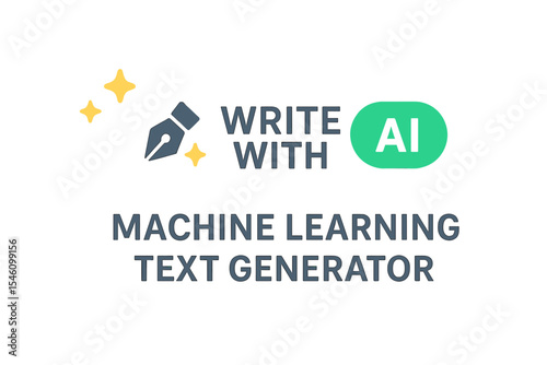 The button for writing with AI is accompanied by a  rewrite toggle and pushbutton, along with a generate tool sign, magic stars logo, and machine learning text generator, all part of a chatbot