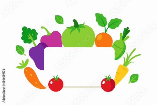 Vibrant Vegetable Illustration Fresh Produce Design for Healthy Eating