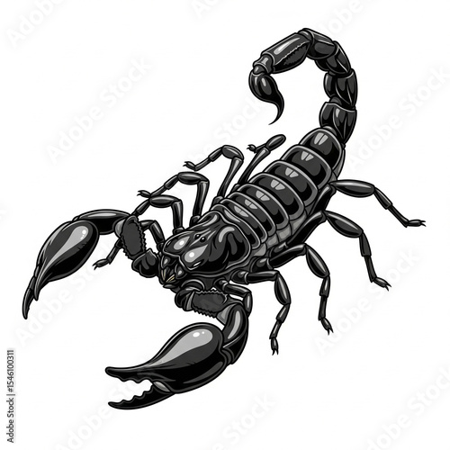 scorpion isolated on white background