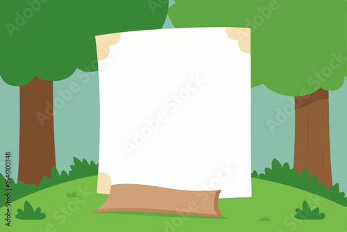 Nature's Frame Blank Template for Eco-Friendly Designs, Illustrations, and Photos