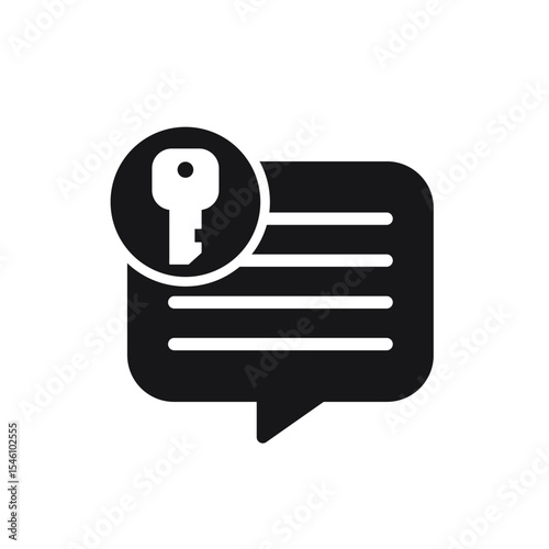 key message icon on white