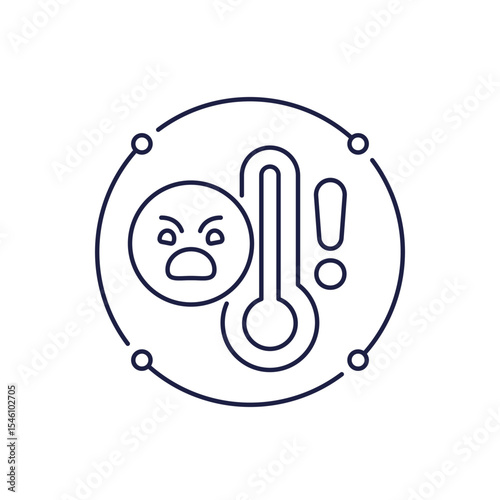 stress level icon in line design