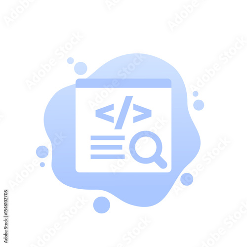 software code audit icon for web and apps
