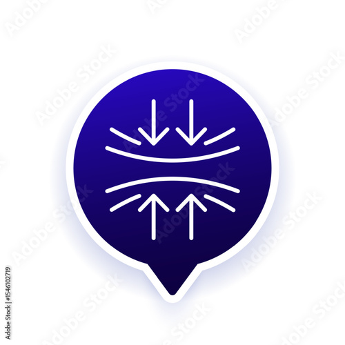 squeeze icon, line vector design