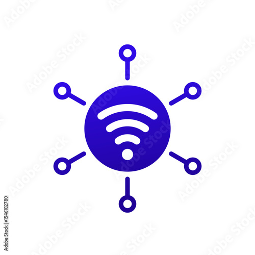 Wi-fi connection icon, wifi network, connect to internet