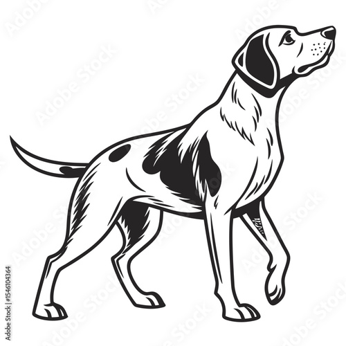 Dog Logo Icon with Bold Outline