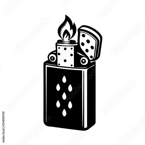 cigarette lighter vector illustration