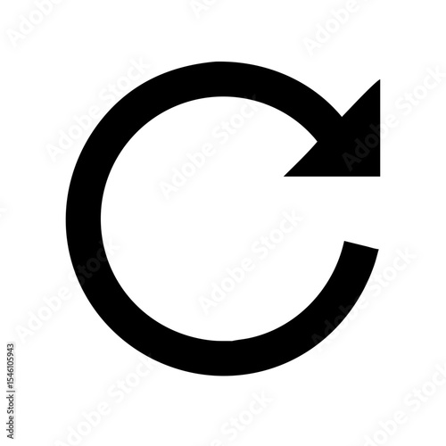 Rotate clockwise icon vector illustration