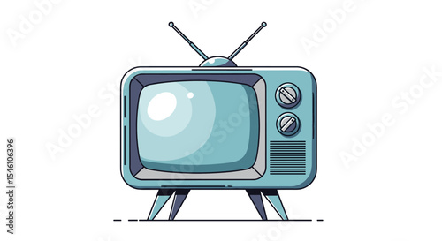 Nostalgic Pixelated Television A Journey Back to Classic Era Home Entertainment Devices