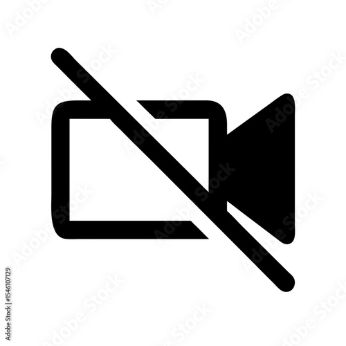 Video off with check icon vector illustration