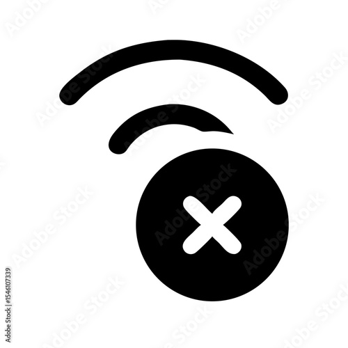 WiFi with remove icon vector illustration