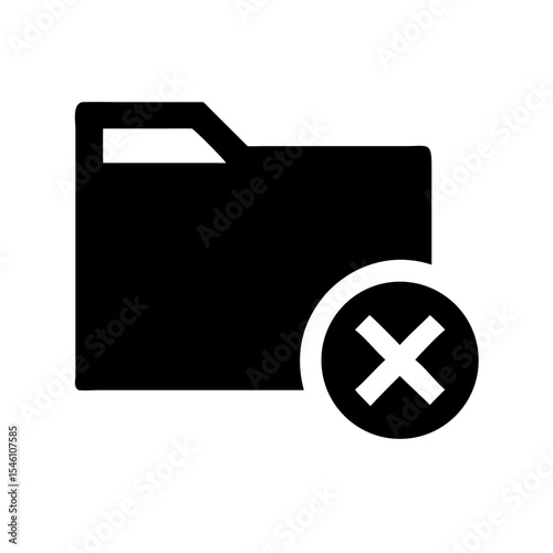 Folder with remove icon vector illustration