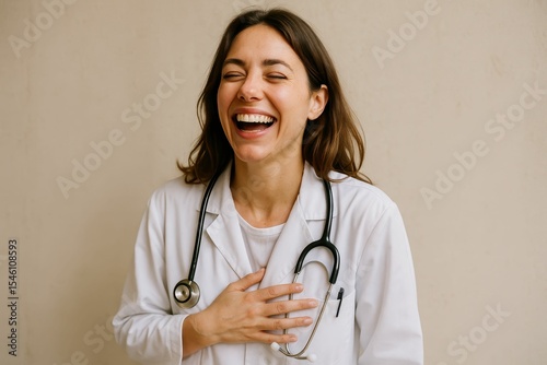 In the midst of isolation, a young doctor who is a woman bursts into laughter