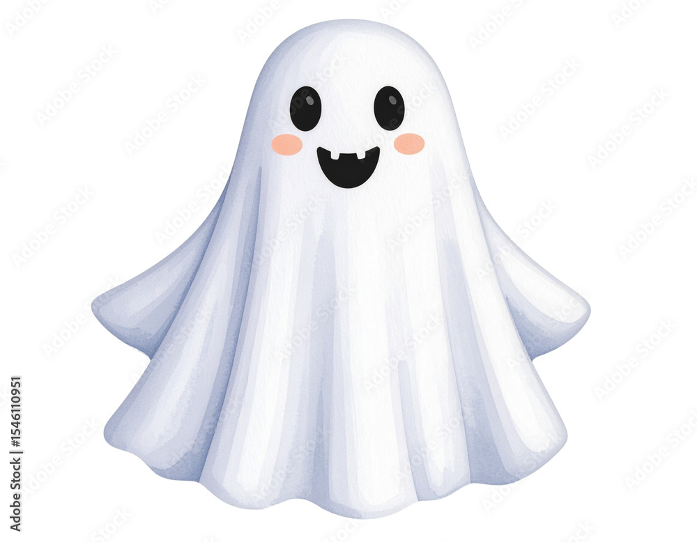 Cute ghost dog for Halloween, transparent background Cute ghost dog for Halloween, transparent background