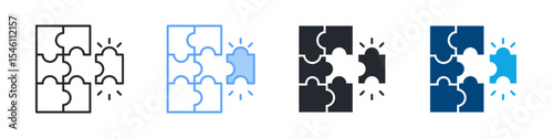 Complementary Icon Set Multiple Style. Design In Outline, Blue, Glyph, Dual Tone