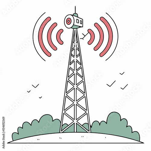 5G Tower Icon - Minimal Cellular Network Symbol
