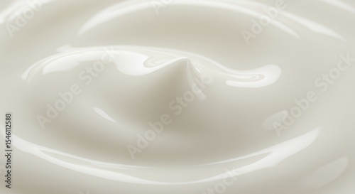 Creamy Swirls: Close-up of Luxurious White Cream Texture