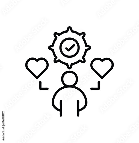Conceptualize Human Centered Design: A graphic illustration embodies the human-centered design concept, symbolizing the balance between technical accuracy, empathy, and user satisfaction.