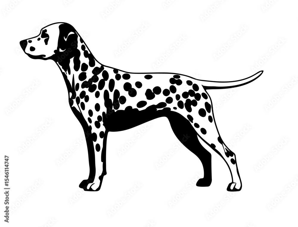 Fototapeta premium Dachshund in silhollouette vector image.