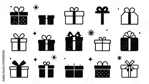 Gift Box Collection: A captivating array of meticulously crafted gift boxes, each adorned with unique patterns and elegant bows, creating a sense of anticipation and excitement.