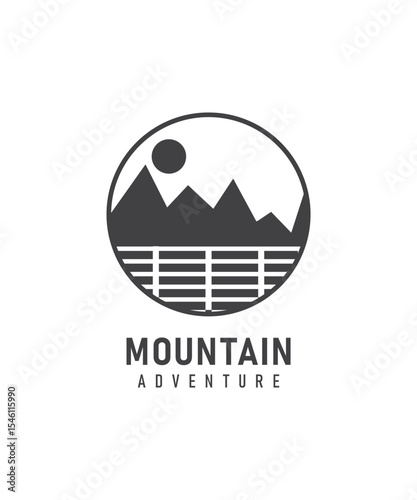 Mountain logo, adventurous logo in retro style.
Perfect for symbols of adventure, clubs, sports, groups and more.
