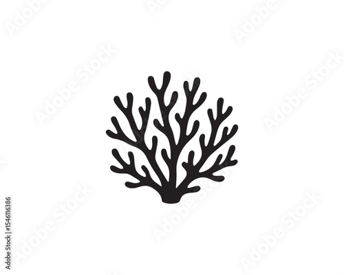 Coral icon vector art illustration