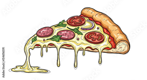 A Mouthwatering Slice of Pepperoni Pizza Delight An Irresistible Culinary Treat