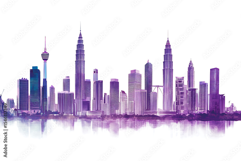 Obraz premium city skyline building background