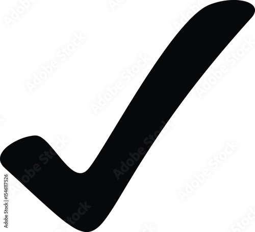 Approved Symbol: A bold, hand-drawn checkmark in striking black, signifying validation and agreement, standing out against a backdrop. 