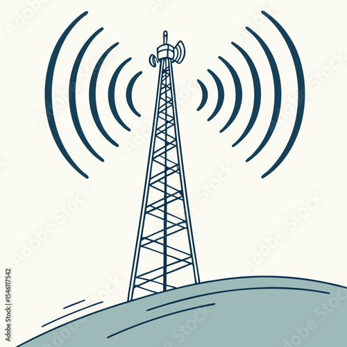 5G Tower Icon - Minimal Network Speed Symbol