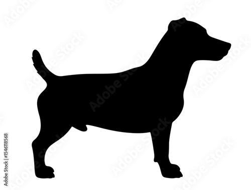 German shepherd in silhollouette vector image.
